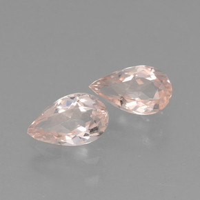 캐럿 천연 라이트 핑크 모가나이트 보석, 배 모양, 6.7×4 mm, VVS-VS