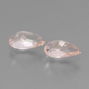 캐럿 천연 라이트 핑크 모가나이트 보석, 배 모양, 6.7×4 mm, VVS-VS