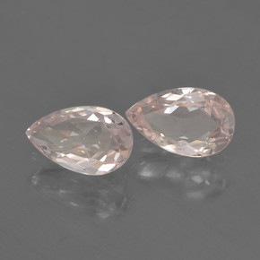 1.09캐럿 천연 플라밍고 핑크 모가나이트 보석, 배 모양, 7.2×4.5 mm, VVS-VS