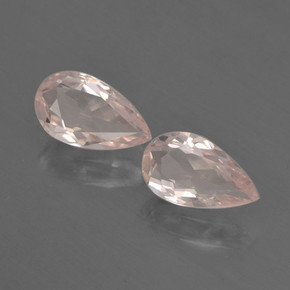 0.95캐럿 천연 라이트 핑크 모가나이트 보석, 배 모양, 7.3×4.2 mm, VVS