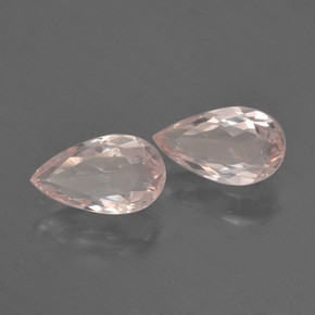 0.95캐럿 천연 라이트 핑크 모가나이트 보석, 배 모양, 7.3×4.2 mm, VVS
