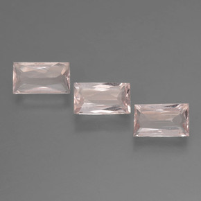 1.64캐럿 천연 라이트 핑크 모가나이트 보석, 바게트, 7×4 mm, VS