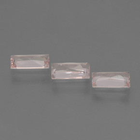 1.64캐럿 천연 라이트 핑크 모가나이트 보석, 바게트, 7×4 mm, VS