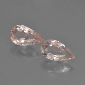 0.80캐럿 천연 라이트 핑크 모가나이트 보석, 배 모양, 7.1×4 mm, VVS-VS