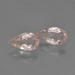 0.80캐럿 천연 라이트 핑크 모가나이트 보석, 배 모양, 7.1×4 mm, VVS-VS
