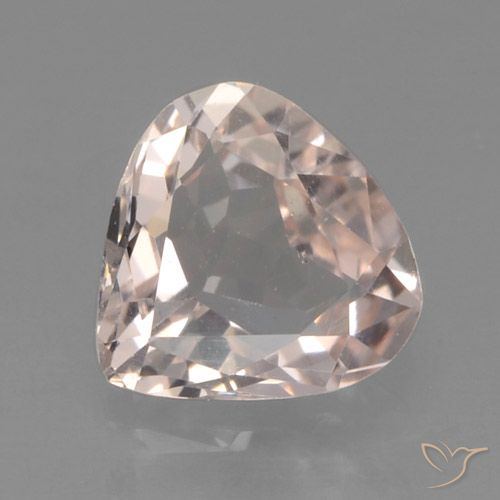 0.56ct 자연스러운 미디엄 라이트 핑크 모르가나이트, 배 모양, VVS-VS