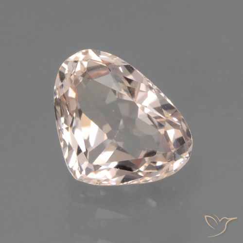 0.83ct 자연스러운 미디엄 라이트 핑크 모르가나이트, 배 모양, VVS-VS