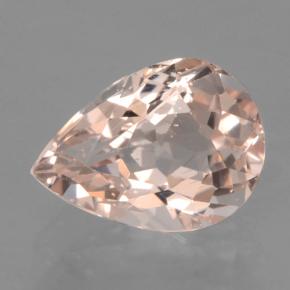 0.84캐럿 천연 라이트 핑크 모가나이트, 배 모양, 7.4×5.4 mm, VVS-VS