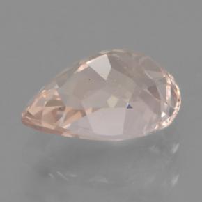 0.84캐럿 천연 라이트 핑크 모가나이트, 배 모양, 7.4×5.4 mm, VVS-VS