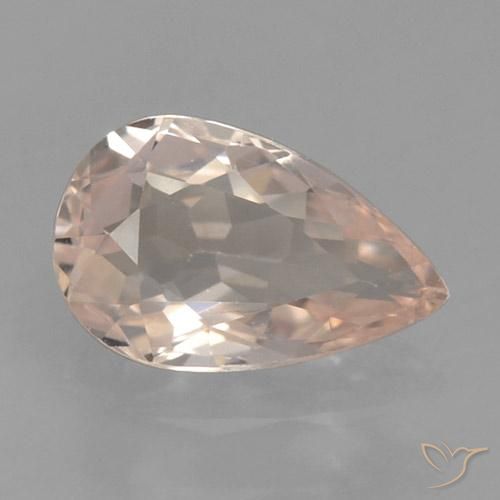 0.58ct 자연스러운 매우 밝은 분홍색 모르가나이트, 배 모양, VVS