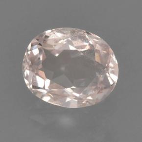 0.44캐럿 천연 라이트 핑크 모가나이트, 타원형 컷, 5.4×4.5 mm, VS