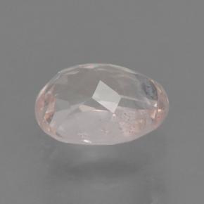 0.44캐럿 천연 라이트 핑크 모가나이트, 타원형 컷, 5.4×4.5 mm, VS