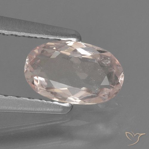 0.52ct 자연스러운 플라밍고 핑크 모르가나이트, 타원형, VS