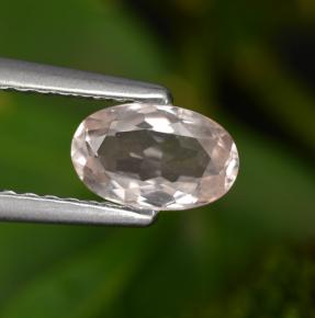 0.51캐럿 천연 플라밍고 핑크 모가나이트, 타원형 컷, 6.7×4.2 mm, VVS-VS