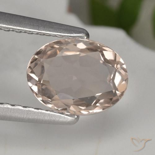 0.83ct 자연스러운 미디엄 핑크 모르가나이트, 타원형, VVS