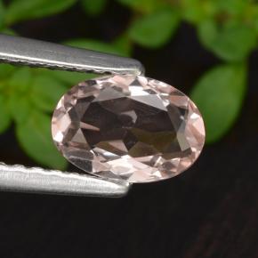 0.60캐럿 천연 라이트 핑크 모르가나이트, 타원형 컷, VVS