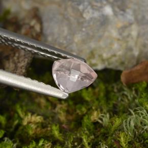 0.43캐럿 천연 라이트 핑크 모가나이트, 트릴리언, 5.5×4.8 mm, VVS-VS