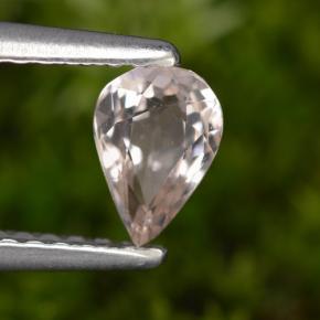 0.43캐럿 천연 라이트 핑크 모르가나이트, 배 모양, VVS