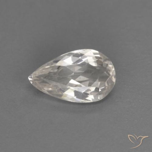 0.46ct 자연스러운 새먼 핑크 모르가나이트, 배 모양, VVS