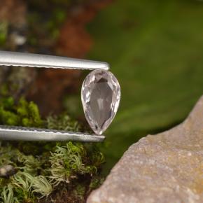 0.49캐럿 천연 라이트 핑크 모가나이트, 배 모양, VVS