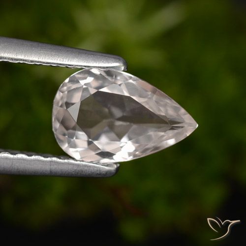 0.68ct 자연스러운 매우 밝은 분홍색 모르가나이트, 배 모양, VVS-VS