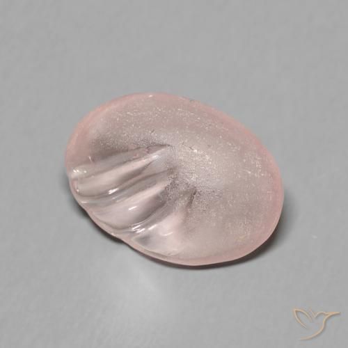 3.85ct 자연스러운 플라밍고 핑크 모르가나이트, 타원형, 투명한