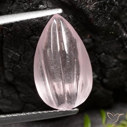 4.47ct 자연스러운 로즈 핑크 모르가나이트, 배 모양, 투명한