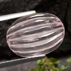 3.88캐럿 천연 코랄 핑크 톤 모르가나이트, 타원형 컷, 투명한