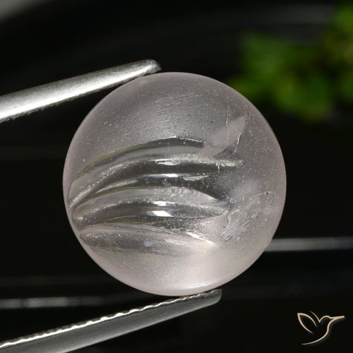 6.30ct 자연스러운 로즈 핑크 톤 모르가나이트, 둥근, 투명한