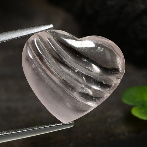 6.23캐럿 천연 코랄 핑크 톤 모르가나이트, 하트 모양, 투명한