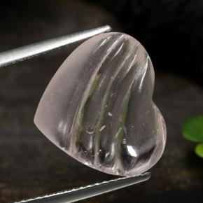 6.23캐럿 천연 코랄 핑크 톤 모르가나이트, 하트 모양, 투명한