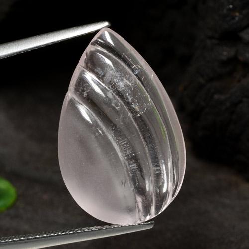 9.17캐럿 천연 화이트 모가나이트, 배 모양, 22.1×14.2 mm, 투명한