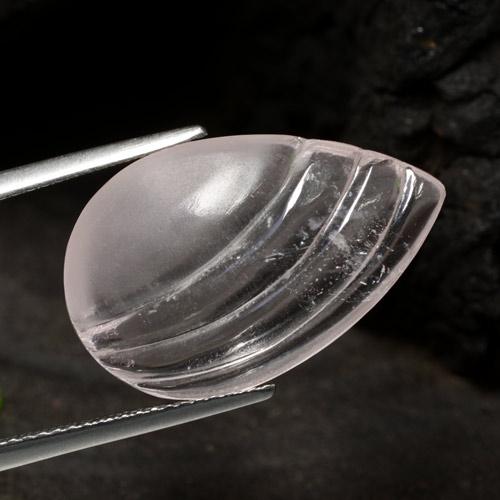 9.17캐럿 천연 화이트 모가나이트, 배 모양, 22.1×14.2 mm, 투명한