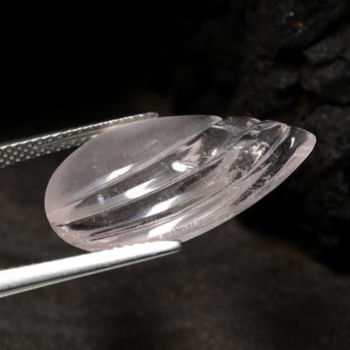9.17캐럿 천연 화이트 모가나이트, 배 모양, 22.1×14.2 mm, 투명한