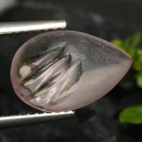 3.25캐럿 천연 라이트 핑크 모가나이트, 배 모양, 12.6×8.4 mm, 투명한