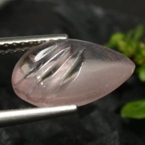 3.25캐럿 천연 라이트 핑크 모가나이트, 배 모양, 12.6×8.4 mm, 투명한