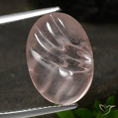 5.45ct 자연스러운 미디엄 핑크 모르가나이트, 타원형, 투명한