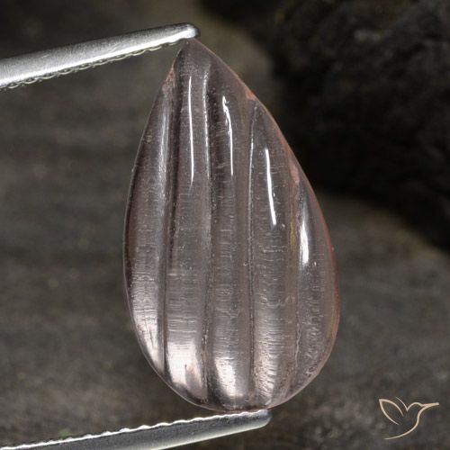 3.74ct 자연스러운 로즈 핑크 톤 모르가나이트, 배 모양, 투명한