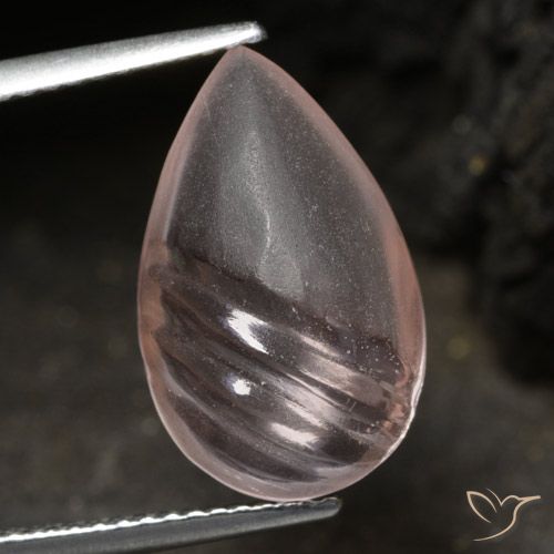 5.70ct 자연스러운 미디엄 라이트 핑크 모르가나이트, 배 모양, 투명한