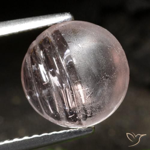 3.03ct 자연스러운 미디엄 라이트 핑크 모르가나이트, 둥근, 투명한