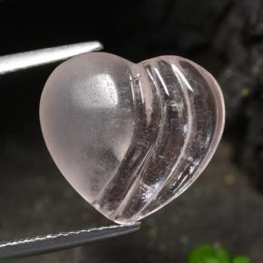 4.95캐럿 천연 코랄 핑크 톤 모르가나이트, 하트 모양, 투명한