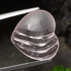 4.95캐럿 천연 코랄 핑크 톤 모르가나이트, 하트 모양, 투명한