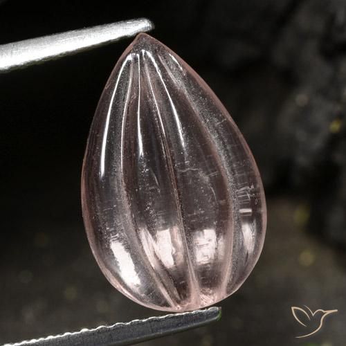 2.74ct 자연스러운 라이트 로즈 핑크 모르가나이트, 배 모양, 투명한