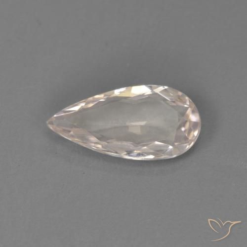 0.66ct 자연스러운 플라밍고 핑크 모르가나이트, 배 모양, VVS