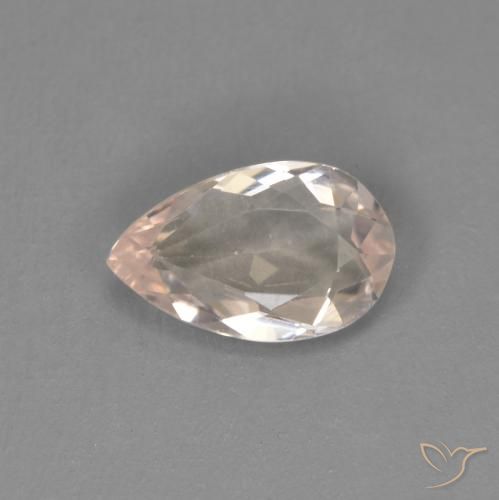 0.58ct 자연스러운 매우 밝은 분홍색 모르가나이트, 배 모양, VVS