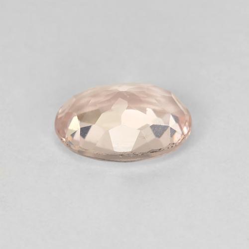 0.87캐럿 천연 살몬 핑크 모가나이트, 타원형 컷, 7.3×5.3 mm, VS