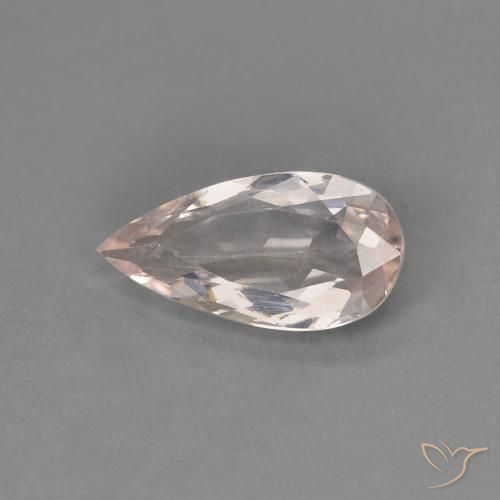 0.97ct 자연스러운 플라밍고 핑크 모르가나이트, 배 모양, VVS-VS