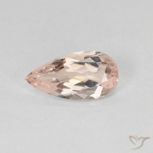 0.94ct 자연스러운 매우 밝은 분홍색 모르가나이트, 배 모양, VVS-VS