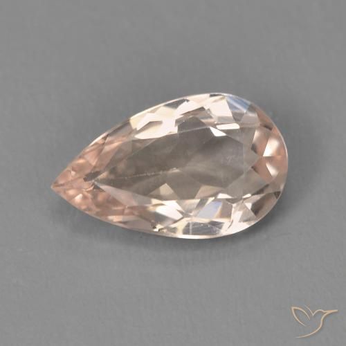 0.93ct 자연스러운 새먼 핑크 모르가나이트, 배 모양, VVS