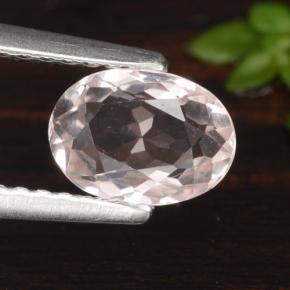 0.78캐럿 천연 라이트 핑크 모가나이트, 타원형 컷, 7.2×5.2 mm, VVS